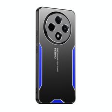 Per OPPO Reno12 F Blade Series Custodia per telefono ibrida in metallo TPU (blu)
