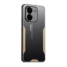 Custodia per telefono in metallo ibrido TPU per vivo iQOO Z9X Blade Series (oro)