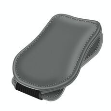 Clip per occhiali da auto Borsa portaoggetti per occhiali da sole con chiusura magnetica in pelle per auto (grigio)
