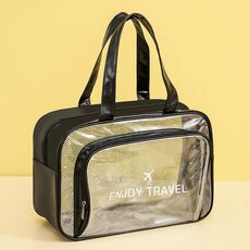Borsa da spiaggia impermeabile per articoli da toeletta e borsa per cosmetici, colore: nero senza magazzino di scarpe