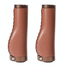 1 paio di manopole per manubrio in pelle antiscivolo per bicicletta, protezione per manubrio vintage per mountain bike (marrone)