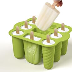 Stampo per gelato a 9 griglie, scomparto per ghiaccio in silicone, creatore di membrana per cubetti di ghiaccio fatto in casa (verde A)
