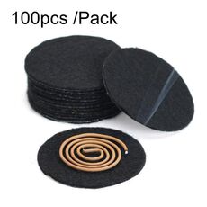 12cm 100 pz/confezione foglio di alluminio ignifugo cotone pad bruciatore di incenso ignifugo cotone tappetino antizanzare bobina cuscinetto ignifugo