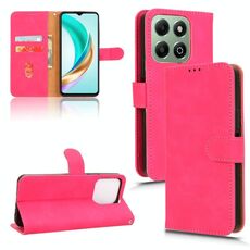 Custodia per telefono in pelle magnetica con chiusura magnetica per Honor X6b (rosso rosa)