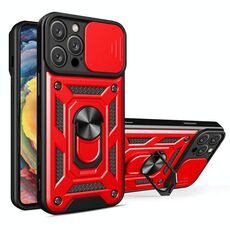 Per iPhone 16 Pro Max Custodia per fotocamera scorrevole Design TPU+PC Custodia per telefono (rosso)