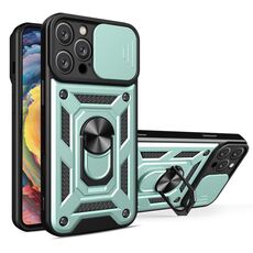 Per iPhone 16 Pro Max Cover scorrevole per fotocamera Design TPU + Custodia per telefono PC (verde)