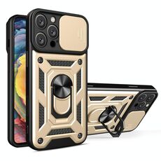 Per iPhone 16 Pro Max Custodia per fotocamera scorrevole Design TPU+PC Custodia per telefono (oro)