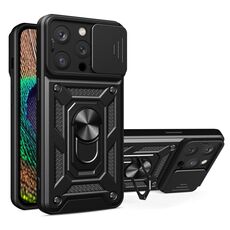 Per iPhone 16 Pro Custodia per fotocamera scorrevole Design TPU+PC Custodia per telefono (nero)