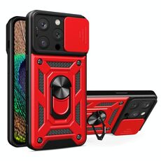 Per iPhone 16 Pro Custodia per fotocamera scorrevole Design TPU+PC Custodia per telefono (rosso)