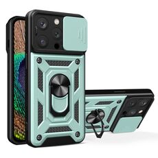 Per iPhone 16 Pro Custodia scorrevole per fotocamera con design TPU+PC Custodia per telefono (verde)