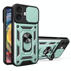 Per iPhone 16 Plus Custodia per fotocamera scorrevole Design TPU+PC Custodia per telefono (verde)