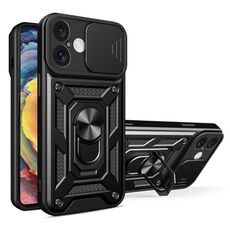 Per iPhone 16 Custodia per fotocamera scorrevole in TPU+PC (nero)