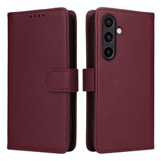Per Samsung Galaxy S24 FE 5G BETOPNICE BN-005 2 in 1 Custodia staccabile in vera pelle (rosso vino)