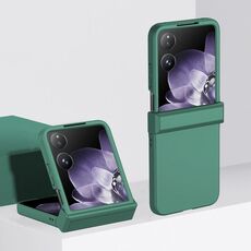 Per Xiaomi Mix Flip 3 in 1 Custodia per telefono in PC con effetto pelle (verde foresta)