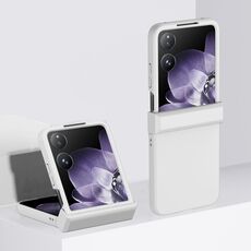 Per Xiaomi Mix Flip 3 in 1 Custodia per telefono in PC con effetto pelle (bianco)