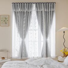 2 x 1,5 m Tende autoadesive oscuranti alte per balcone camera da letto senza foratura (grigio)
