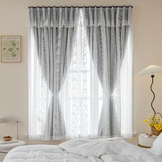 2 x 1,8 m Tende autoadesive oscuranti alte per balcone camera da letto senza perforazione (grigio)