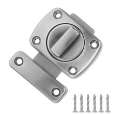 Chiusura a molla con chiavistello girevole in acciaio inossidabile, sicurezza antifurto, serratura per porta del bagno, specifica: argento extra large