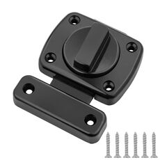 Chiusura a molla con chiavistello girevole in acciaio inossidabile, sicurezza antifurto, serratura per porta del bagno, specifica: extra large nera
