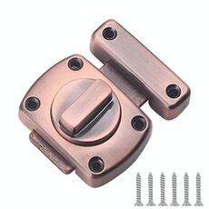 Serratura a molla con chiavistello girevole in acciaio inossidabile, antifurto, per porta del bagno, colore: bronzo rosso extra large