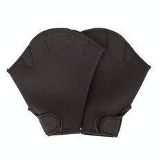 Guanti da snorkeling multifunzionali con fettuccia a palmo in anatra per allenamento al nuoto, taglia: M (nero)