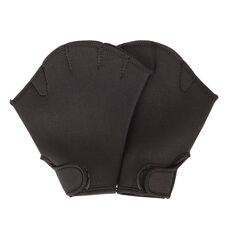 Guanti da snorkeling multifunzionali con fettuccia a palmo in anatra per allenamento al nuoto, taglia: L (nero)
