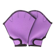 Guanti da snorkeling multifunzionali con fettuccia a palmo in anatra per allenamento al nuoto, taglia: L (viola)