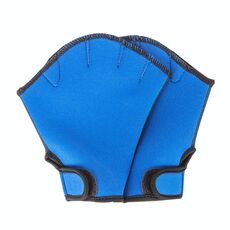 Guanti da snorkeling multifunzionali con fettuccia a palmo in anatra per allenamento al nuoto, taglia: L (blu reale)