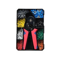 800 pezzi/set di pinze per crimpatura di morsetti a pressare a freddo di tipo tubolare, set di scatole di plastica
