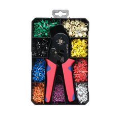 1230 pezzi/set di pinze per crimpatura di morsetti a pressare a freddo di tipo tubolare, set di scatole di plastica