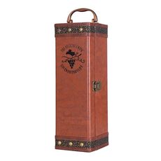 Scatola singola per vino rosso Scatola per imballaggio per vino in pelle rossa con strumenti per vino, modello: rivetto K16