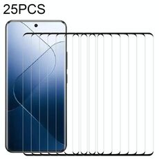 Per Xiaomi 15 Pro 25 pezzi 9H HD 3D Pellicola in vetro temperato con bordo curvo (nero)
