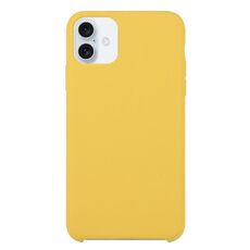 Custodia in silicone solido per iPhone 16 Plus (giallo)