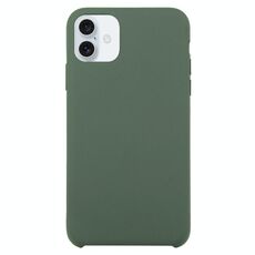 Custodia per telefono in silicone solido per iPhone 16 Plus (verde scuro)
