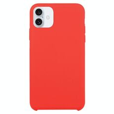 Custodia per telefono in silicone solido per iPhone 16 Plus (rosso)