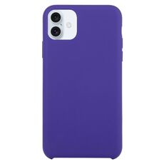 Custodia per telefono in silicone solido per iPhone 16 Plus (viola scuro)
