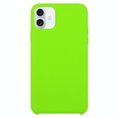 Custodia in silicone solido per iPhone 16 Plus (verde chiaro)