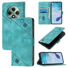 Per OPPO Reno12 F 5G Custodia per telefono in pelle goffrata effetto pelle globale (verde)