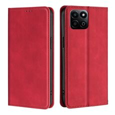 Custodia per telefono in pelle magnetica Skin Feel per Honor Play 60 Plus (rosso)