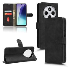 Per Redmi 14C Custodia in pelle magnetica con chiusura magnetica (nera)