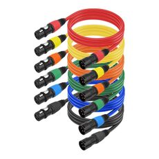 6 colori / set JC1015 XLR 3 pin maschio a femmina cavo audio, lunghezza: 1,8 m EDA006916402