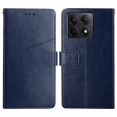 Per Xiaomi 14T 5G Global Y-shaped Pattern Flip Custodia in pelle per telefono (blu)