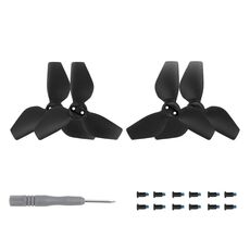 Per DJI Neo Sunnylife 2016S Drone Color 3-Blade Propeller, Quantità: 2 paia (Nero)