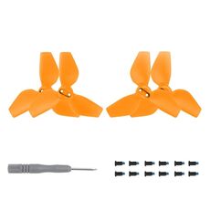 Per DJI Neo Sunnylife 2016S Drone Color 3-Blade Propeller, Quantità: 2 paia (arancione)