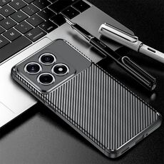 Per Xiaomi 14T Custodia per telefono in TPU antiurto con trama in fibra di carbonio (nero)