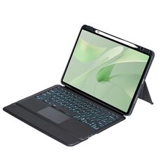 Per Huawei MatePad Air 12 2024 Custodia in pelle con tastiera Bluetooth retroilluminata staccabile con touchpad (nero)
