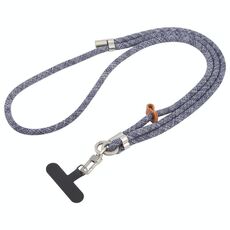 Cordino da collo per cellulare con fibbia in argento regolabile anti-smarrimento da 8 mm (grigio Maid)