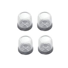 4 pezzi / set coprigambe per sedie e tavoli resistenti all'usura spessi, protezione per piedi per sgabelli antiscivolo e silenziosi, stile: piccolo rotondo trasparente