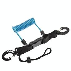 Telecamera subacquea TPU molla in acciaio filo corda retrattile anti-perdita, colore: blu trasparente