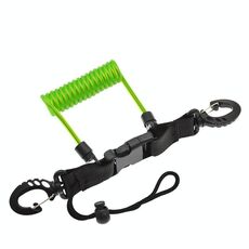 Fotocamera subacquea TPU molla in acciaio filo corda retrattile anti-perdita, colore: verde trasparente